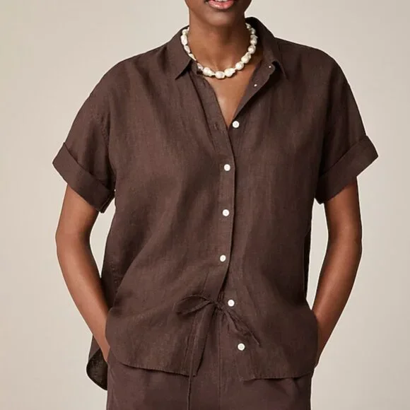 J. Crew Capitaine Baird McNutt Irish Linen Shirt M - Picture 2 of 4